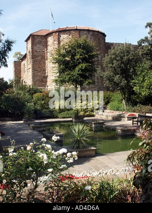 Musée du Château de Colchester et Essex plus grand château Norman garder en Europe fondée sur le Temple Romain de Claudius Banque D'Images