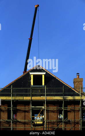 Maison en construction sur la Ravenswood Estate, Ipswich, Suffolk, UK. Banque D'Images