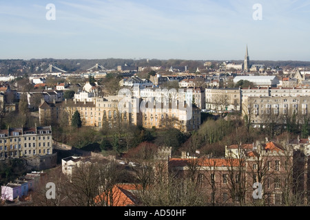 Vue sur Bristol à partir de la tour de Brandon à Clifton Banque D'Images