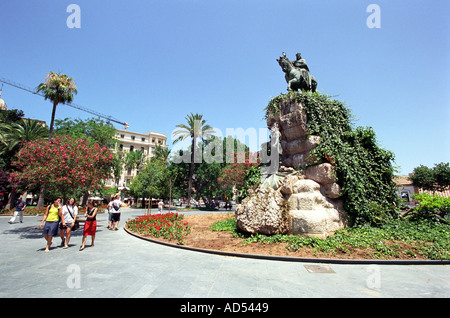 Statue du Roi Jaime II en centre ville Palma Majorque Banque D'Images