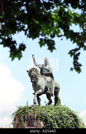 Statue du Roi Jaime II en centre ville Palma Majorque Banque D'Images