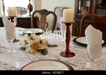 Virginia Hampton, South Armistead Avenue, Magnolia House Bed & Breakfast, salle à manger, table, VA070617058 Banque D'Images