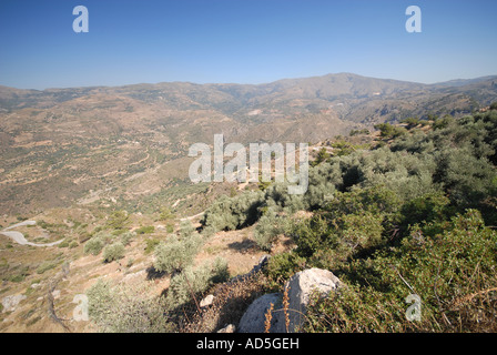 Campagne au sud de la crète à Hania Kandanos province Banque D'Images