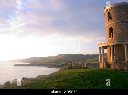 Close up Tour Clavels Kimmeridge Dorset Banque D'Images