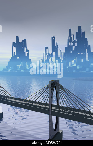 Ville abstraite Banque D'Images