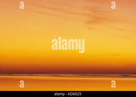 coucher de soleil sur la mer Banque D'Images