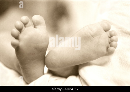 Close-up de pieds du bébé Banque D'Images