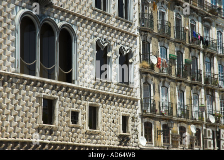 Casa dos Bicos Chambre des points a été construit par un ex-vieroy à l'Inde au 16ème siècle Banque D'Images