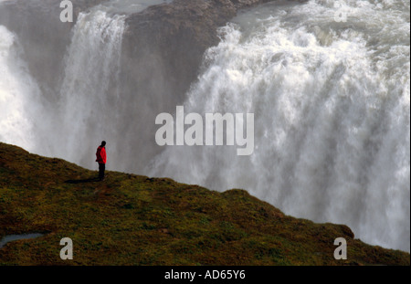 Carl M. Galvin Vtt en Islande Banque D'Images