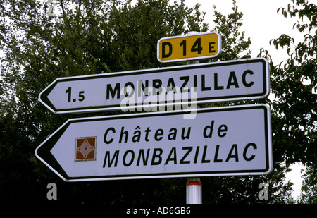 Château de Monbazillac Vin de France Cahors Banque D'Images