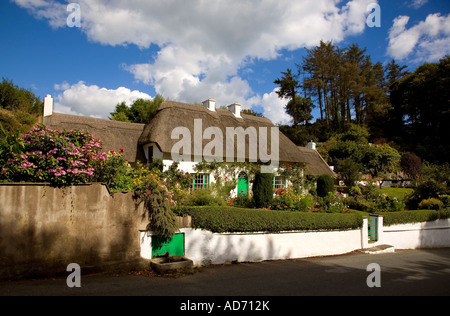 Une chaumière et Jardin dans le village de Stradbally, le Copper Coast, comté de Waterford, Irlande Banque D'Images