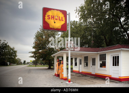 Soulsby s station shell route 66 l'illinois mount olive Banque D'Images