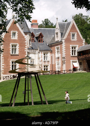 Le Château du Clos Lucé à Amboise est la maison où Léonard de Vinci vécut les dernières années de sa vie, vallée de la Loire France Banque D'Images