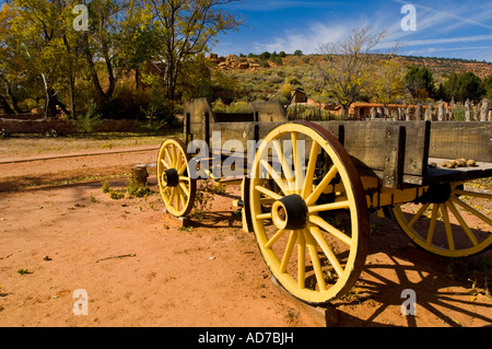 Les ressorts en bois ancien wagon National Monument près de Fredonia Arizona Banque D'Images