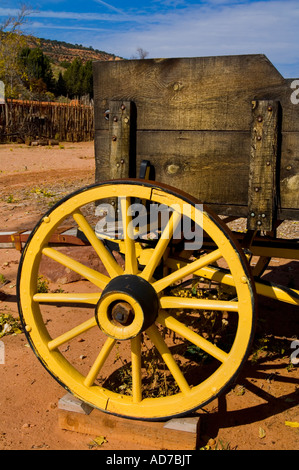 Les ressorts en bois ancien wagon National Monument près de Fredonia Arizona Banque D'Images