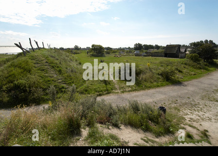 Foteviken Viking land à Skåne, Suède Banque D'Images