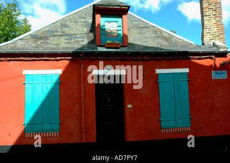 Vieille maison St Valery-Sur peint-Somme, France. Banque D'Images