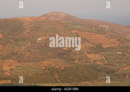 Crète campagne dans l'extrême ouest de la province d'Hania Banque D'Images
