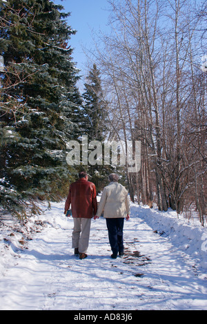 Couple dans l'hiver Banque D'Images