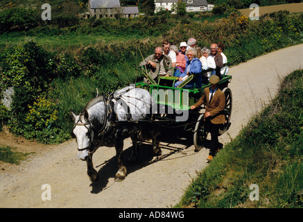 Transport touristique sur Sark Channel Islands UK.1980 Banque D'Images