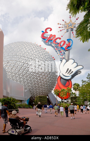 Si vous quittez le Centre Epcot à Walt Disney World à Orlando en Floride Banque D'Images