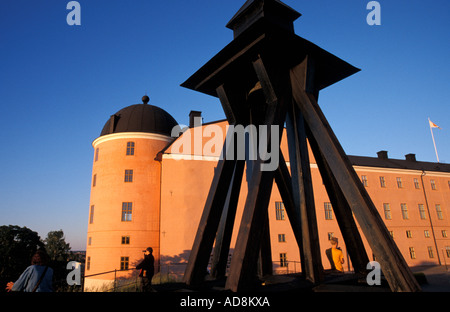 Uppsala, château, musée d'art en bois, horloge, réveil Gunilla Banque D'Images