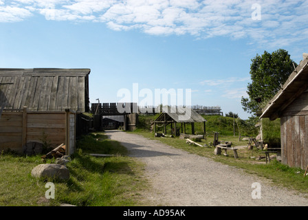 Foteviken Viking land à Skåne, Suède Banque D'Images