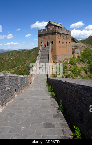 La Grande Muraille de Chine, à Simatai section Jinshanling. Banque D'Images