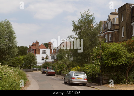 North View (rue), les grandes maisons individuelles familiales donnent sur Wimbledon Common London SW19 Angleterre Royaume-Uni des années 2006 2000 HOMER SYKES Banque D'Images