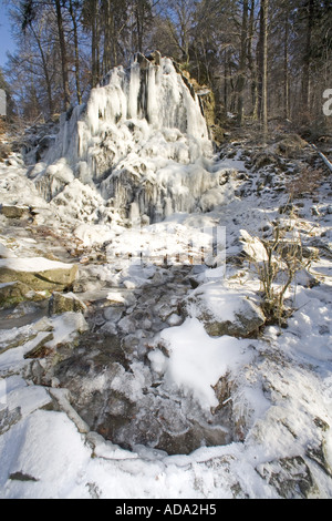 Ried 27 Chute d'eau gelée, l'ALLEMAGNE, Basse-Saxe, Bad Harzburg Banque D'Images