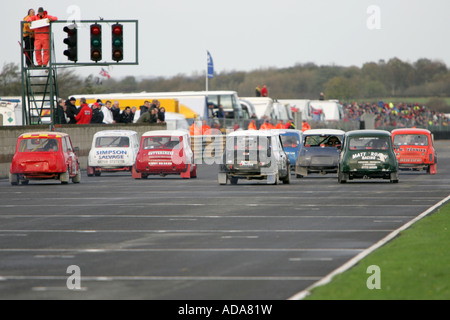 Croft Rallycross race start Banque D'Images