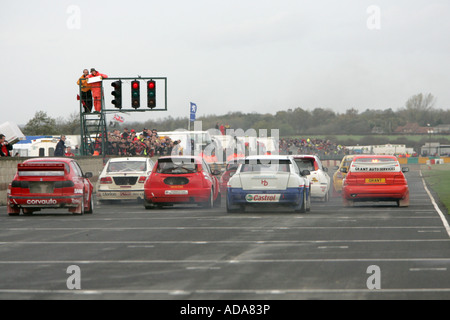 Croft Rallycross race start Banque D'Images