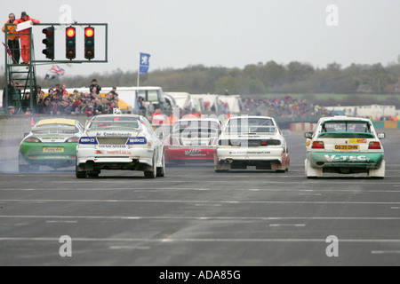 Croft Rallycross race start Banque D'Images