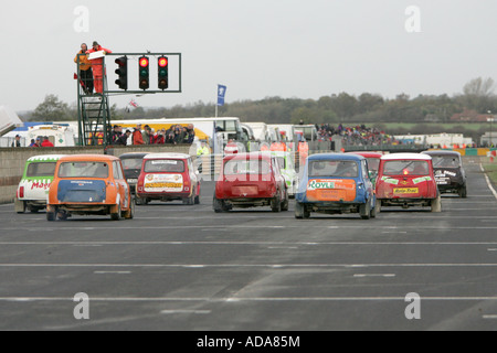 Croft Rallycross race start Banque D'Images