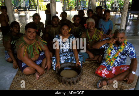 Samoa une cérémonie Kava officiel Banque D'Images