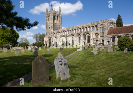 L'église de la Sainte Trinité à long Melford Suffolk Angleterre Banque D'Images