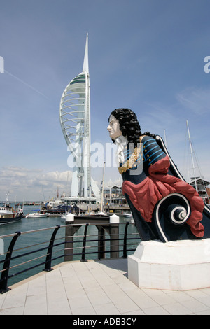 Tour Spinnaker conçu Scott Wilson a coûté £21m, 170m, 110m de la plate-forme d'observation portsmouth england uk go Banque D'Images