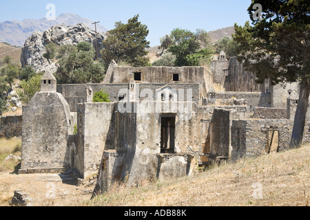 Kato Moni Preveli, l'ancien monastère de Preveli abandonnés sur l'île grecque de Crète Banque D'Images