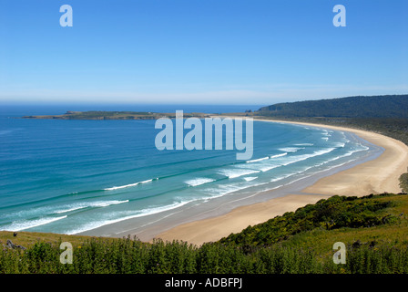 Tautuku Beach à partir de Florence hill ile sud Nouvelle Zelande Catlins Banque D'Images