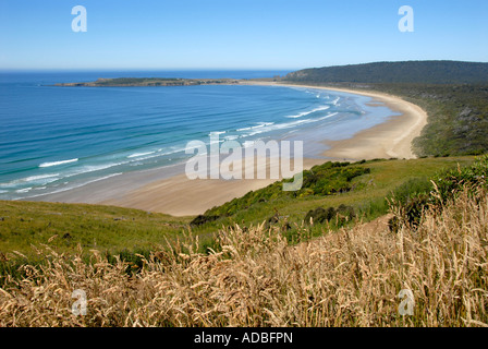 Tautuku Beach à partir de Florence hill ile sud Nouvelle Zelande Catlins Banque D'Images