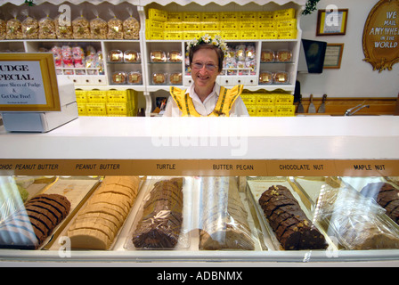 Le fondant au chocolat Cuisine à Frankenmuth Michigan MI Historique Banque D'Images