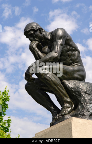 1904 Le penseur d'Auguste Rodin au Frederik Meijer Gardens and Sculpture Park à Grand Rapids Michigan MI Banque D'Images