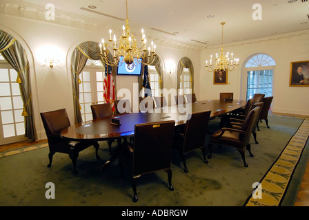 La salle de réunion du Cabinet à Gerald R. Ford Presidential Museum Grand Rapids Michigan MI Banque D'Images