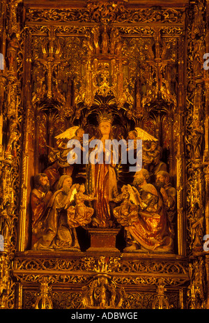 Détail, retable principal, retable, retable, retable, le catholicisme romain, cathédrale catholique romaine, Cathédrale, Séville, Espagne, Province de Séville Banque D'Images