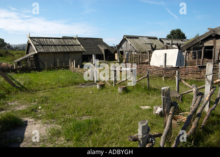 Foteviken Viking land à Skåne, Suède Banque D'Images