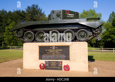 Desert Rat s memorial La Forêt de Thetford Est Anglia en Angleterre Banque D'Images