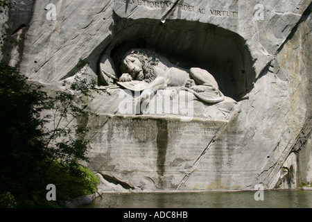 Le Monument du Lion, Lucerne, Suisse Banque D'Images