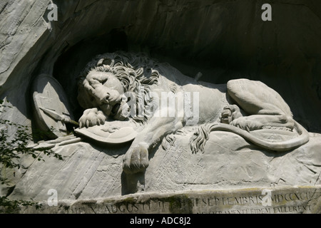 Le Monument du Lion, Lucerne, Suisse Banque D'Images