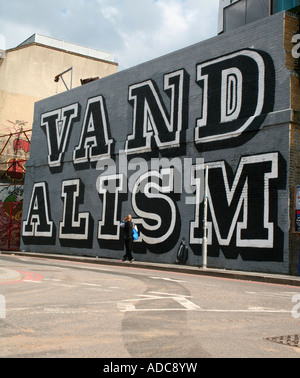 Le vandalisme par eine, Shoreditch, London Banque D'Images