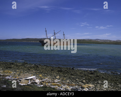 Amérique du Sud Les Malouines Lady Elizabeth à Stanley Harbour Banque D'Images